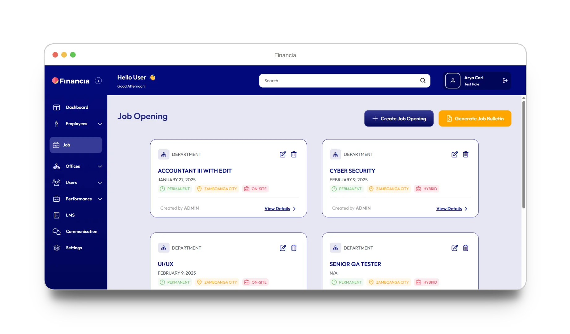 Financia supporting screen 1